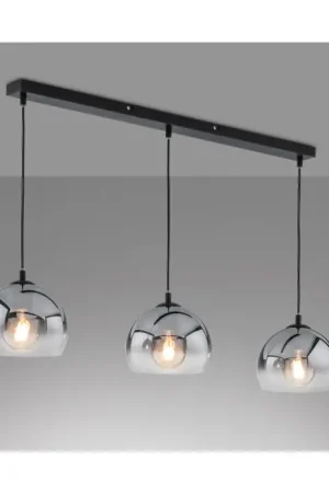 Actieprijs Fischer & Honsel Amos Hanglamp Zwart, 3-lichts