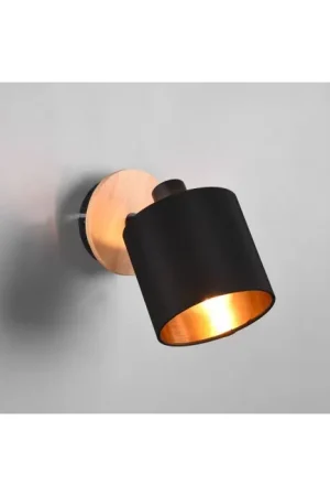 Reality Tommy Muurlamp Natuurlijke kleuren, Zwart, 1-licht Fabrieksprijs
