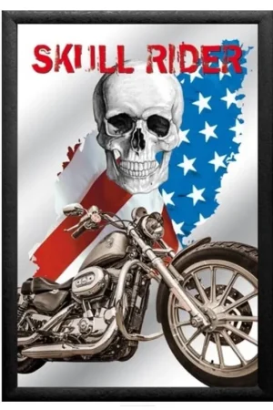 Fabrieksprijs Skull Rider Mancave spiegel