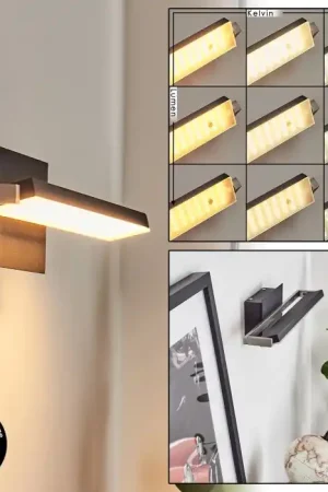 Waltenheim Muurlamp LED Nikkel mat, Zwart, 1-licht Populair