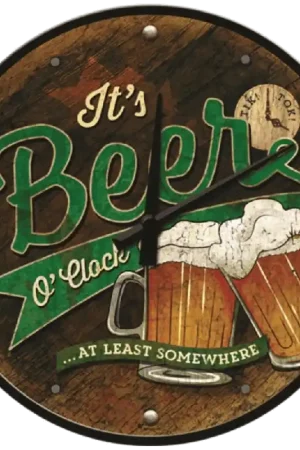 Wandklok Beer O Clock Glasses Bestseller