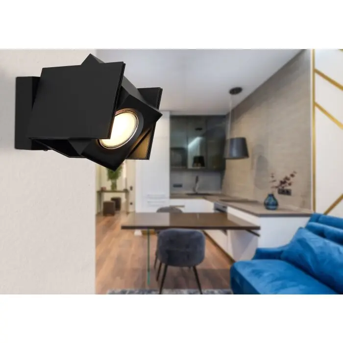 Globo RORY Muurlamp Zwart, 1-licht Koop Online