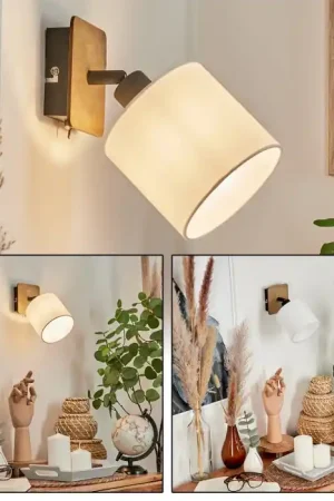 Alsen Muurlamp Hout donker, Zwart, 1-licht Beste Prijs