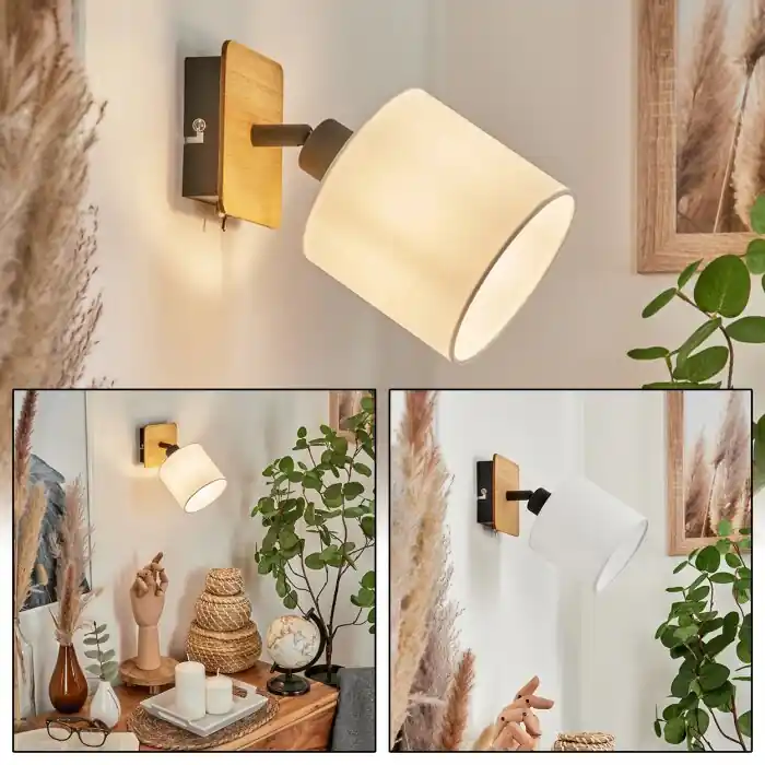 Alleen Vandaag Alsen Muurlamp Natuurlijke kleuren, Zwart, 1-licht