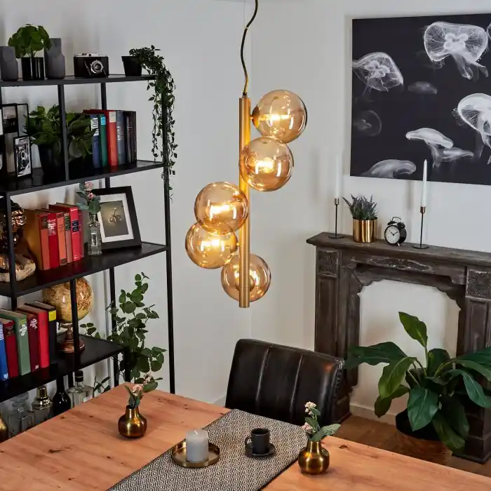 Dagaanbieding Remaisnil Hanger Goud, 5-lichts