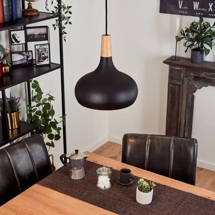 Mansle Hanger Natuurlijke kleuren, Zwart, 1-licht Uitverkoop