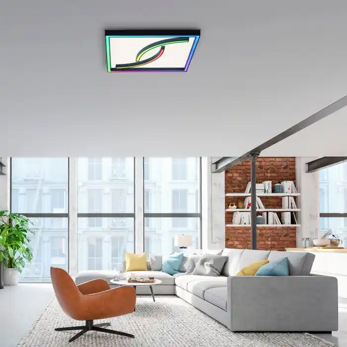 Paul Neuhaus SERPENT Plafondlamp LED Zwart, 1-licht, Afstandsbediening, Kleurwisselaar Bestseller