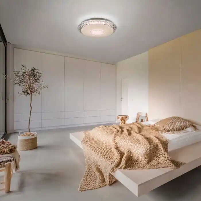 Laatste Kans Leuchten-Direkt LUCCA Plafondlamp LED Wit, 1-licht, Afstandsbediening, Kleurwisselaar