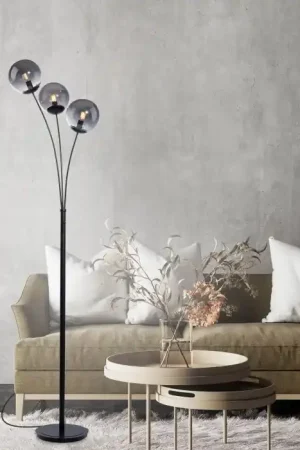 Leuchten-Direkt BIG WIDOW Staande lamp Zwart, 3-lichts Must-Have