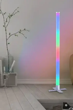 Leuchten-Direkt RINGO Staande lamp LED Zilver, 1-licht, Afstandsbediening, Kleurwisselaar Veilige Betaling