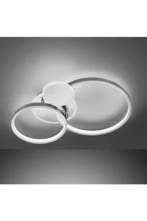 Wofi-Leuchten KIAH Plafondlamp LED Zilver, 1-licht Betaalbaar
