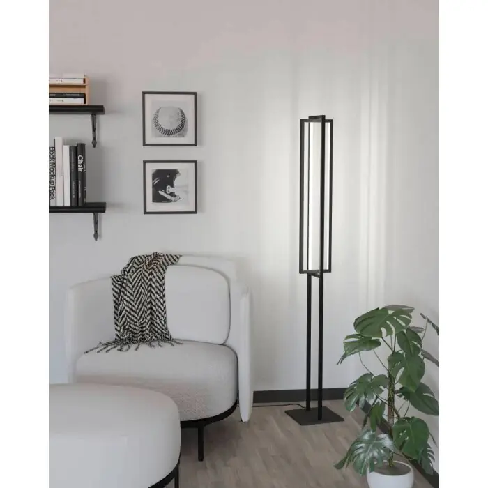 Koop Vandaag Eglo SIBERIA Staande lamp LED Zwart, 1-licht, Afstandsbediening