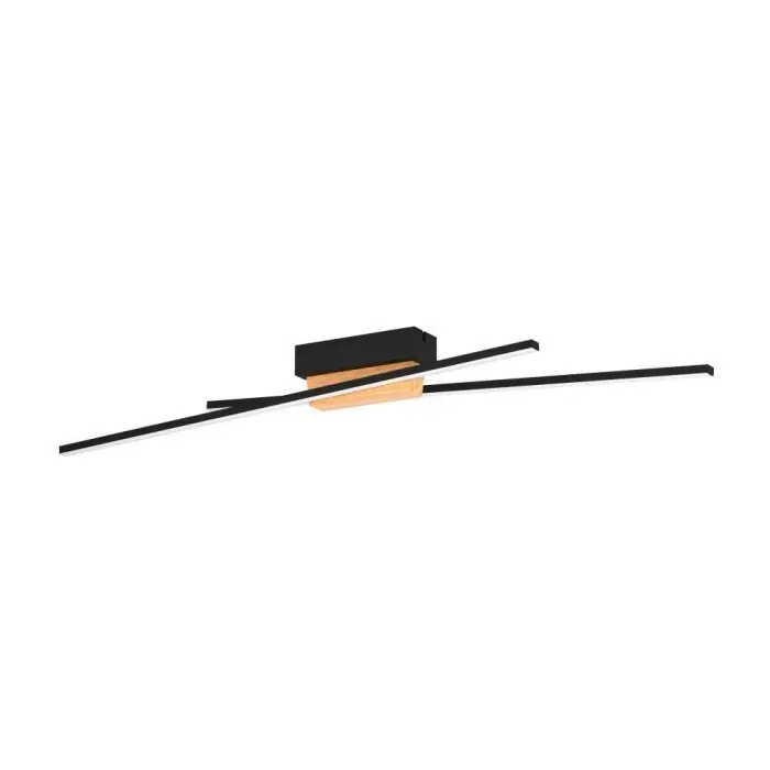 Eglo PANAGRIA Plafondlamp LED Bruin, Zwart, 2-lichts Shop Nu