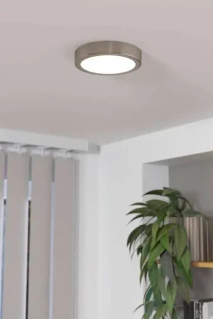 Eglo FUEVA Plafondlamp LED Nikkel mat, 1-licht Korting