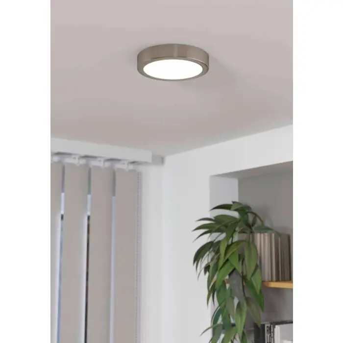 Eglo FUEVA Plafondlamp LED Nikkel mat, 1-licht Korting