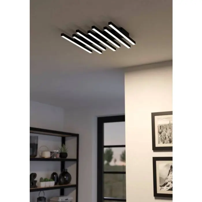 Eglo PADULARI Plafondlamp LED Zwart, 1-licht, Afstandsbediening Merkproduct