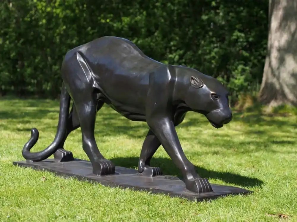 Aanbieding Beeld brons Panter lopend 138cm