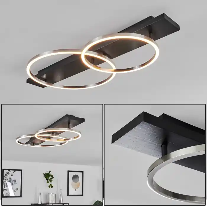 Pompu Plafondlamp LED Zwart, 2-lichts Fabrieksprijs