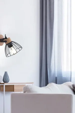 Leuchten-Direkt LAMI Muurlamp Natuurlijke kleuren, 1-licht Rechtstreeks Van De Fabrikant