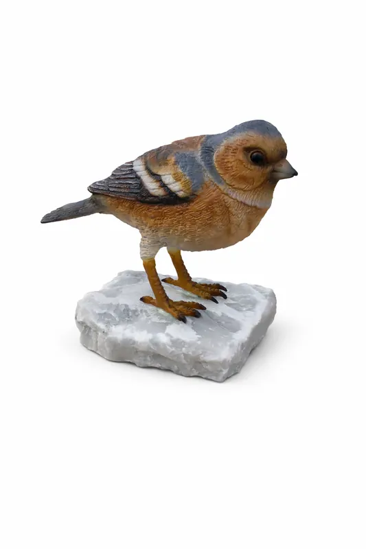 Beste Prijs Bronzen beeld op kei Vink 15cm