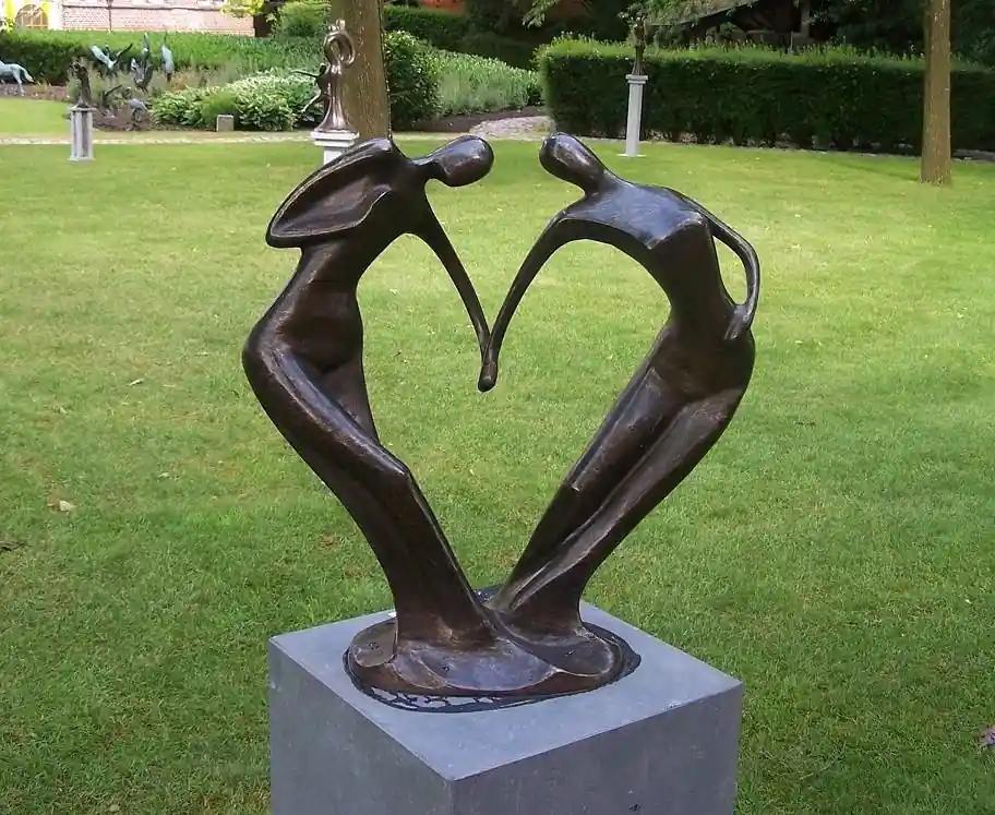 Beeld brons groot abstract danspaar Koop Online