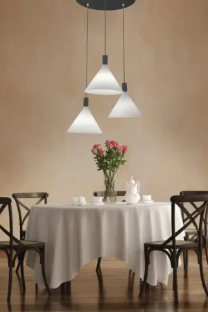 Gecertificeerd Fabas Luce Vincent Hanglamp Zwart, 3-lichts
