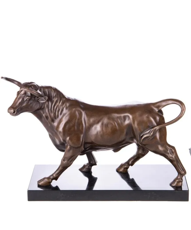Bestseller Beeld Stier lopend brons 42cm
