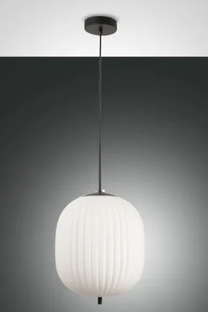 Beste Prijs Fabas Luce Domizia Hanglamp Zwart, 1-licht