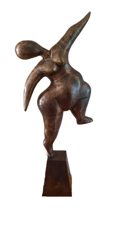 Fabrieksprijs Bronzen beeld Dikke dame