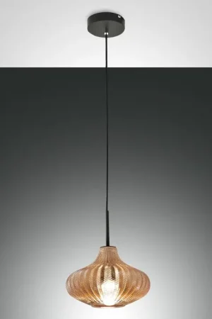 Fabrieksprijs Fabas Luce Budelli Hanglamp Zwart, 1-licht