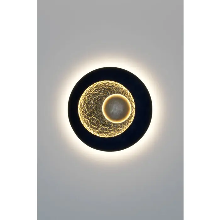 Veilige Betaling Holländer URANO Muurlamp LED Bruin, Goud, Zwart, 3-lichts