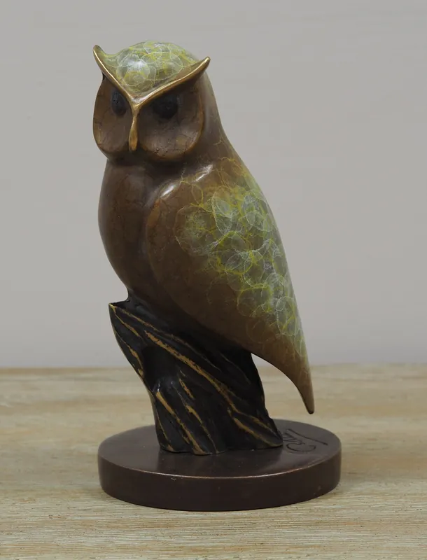Bronzen beeld Uil modern 21cm Beste Prijs