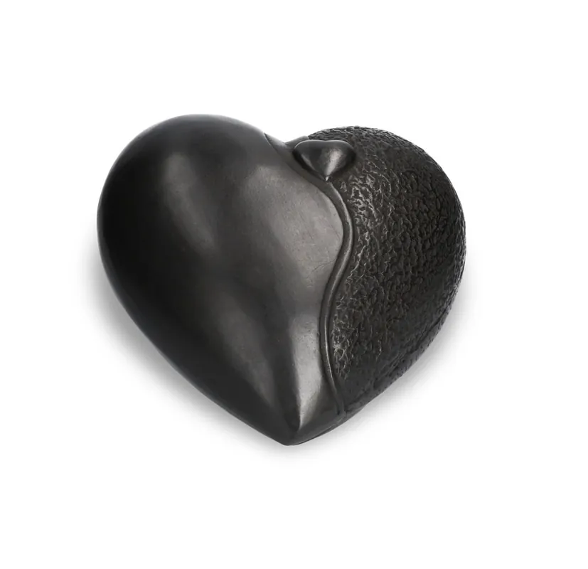 Bronzen urn hart met relief 22cm Koop Vandaag
