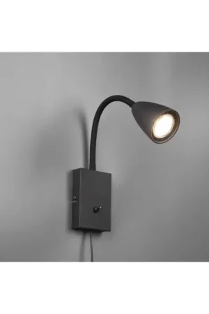 Trio Wanda Muurlamp Zwart, 1-licht Beste Prijs