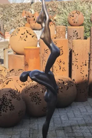 Sculptuur brons Dansend koppel 165cm Hoge Kwaliteit