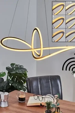 Zibreira Hanglamp LED Zwart, 1-licht, Afstandsbediening Betrouwbaar