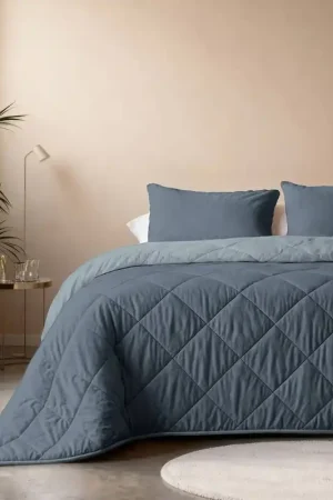 Koop Online W dekbed zonder overtrek met kussensloop Lazy - blauw