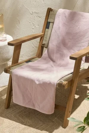 Gereduceerde Prijs BEACHWAVE strandlaken Shell - roze (velours) (180x100 cm)