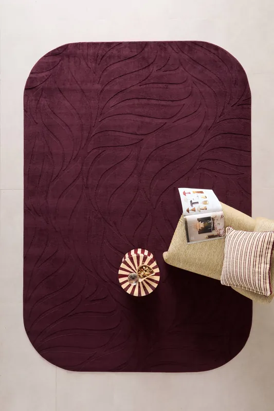Laatste Versie NOUS Living vloerkleed Blossom bordeaux (290x200 cm)