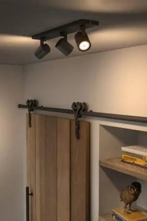 Beste Prijs Philips Hue Runner Plafondlamp LED Zwart, 3-lichts, Afstandsbediening