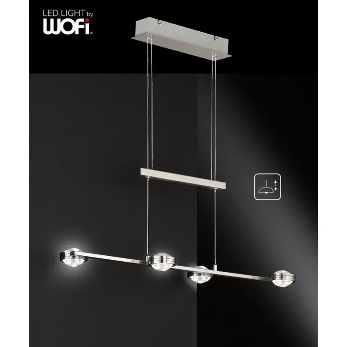 WOFI SLIGO Wandlamp LED Nikkel mat, 8-lichts Lage Prijs