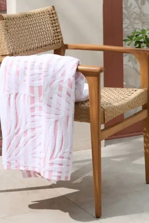 BEACHWAVE strandlaken Floral - roze (velours) (180x100 cm) Must-Have