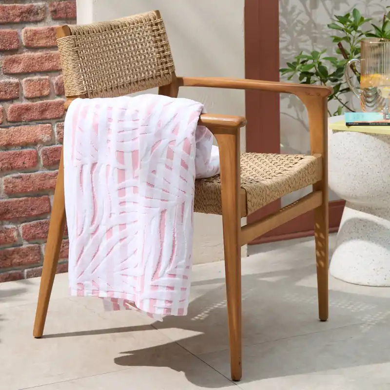 BEACHWAVE strandlaken Floral - roze (velours) (180x100 cm) Must-Have