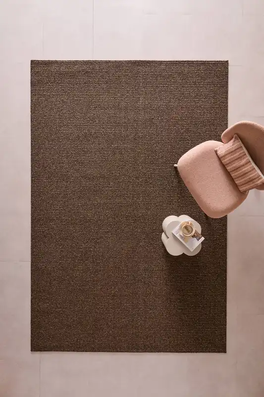 NOUS Living vloerkleed Tura donkerbruin (290x200 cm) Speciale Aanbieding