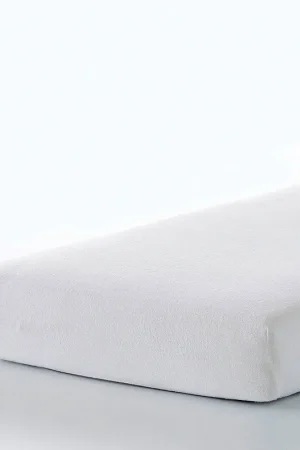 Laatste Versie W katoenen molton hoeslaken (tot 25 cm matras) wit