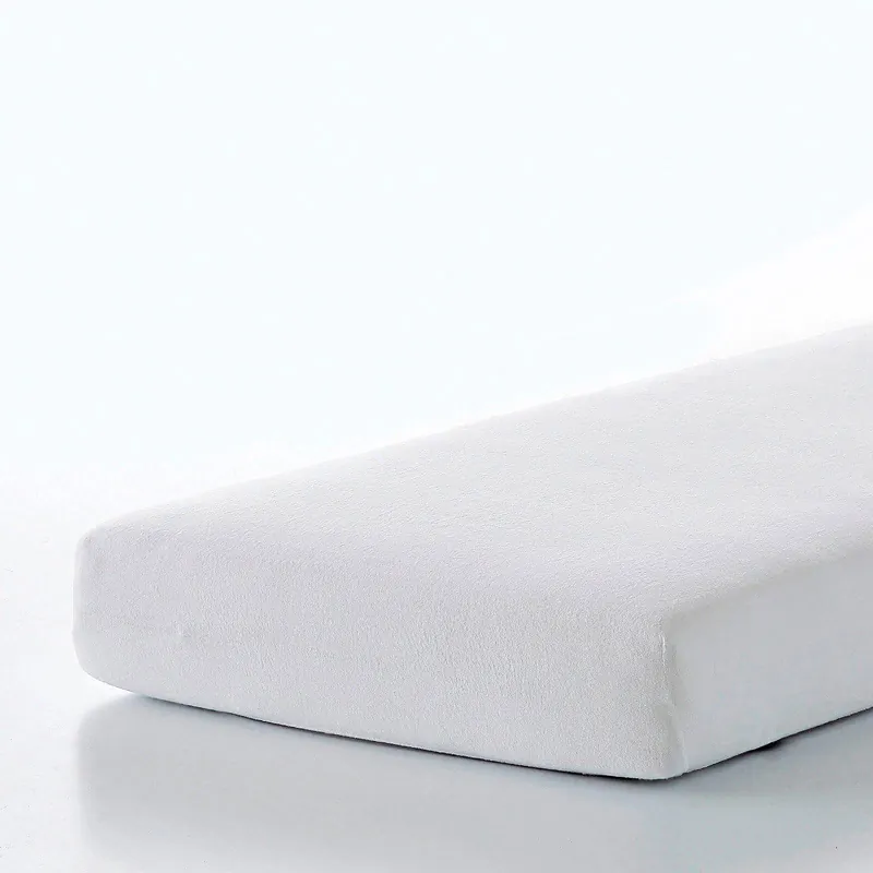 Laatste Versie W katoenen molton hoeslaken (tot 25 cm matras) wit