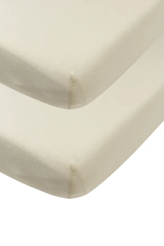 Betaalbaar Meyco jersey hoeslaken juniorbed - soft sand (set van 2)