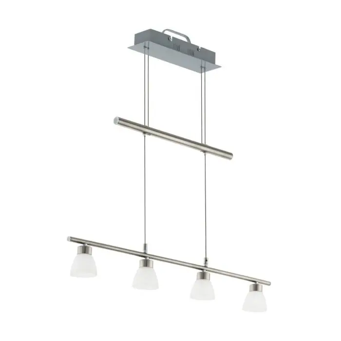 Weekendaanbieding Eglo BORRIOL Hanglamp LED Nikkel mat, 4-lichts