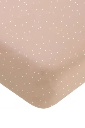 Alleen Vandaag Mies & Co katoen Adorable Dots baby wieg hoeslaken 40x80 cm roze/wit