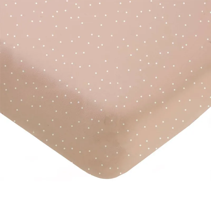 Alleen Vandaag Mies & Co katoen Adorable Dots baby wieg hoeslaken 40x80 cm roze/wit
